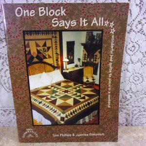 🐱ON SALE Quilting Book, One Block Says It All, Bed Quilts Book,